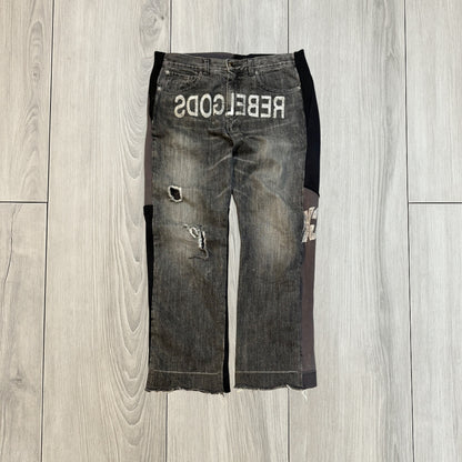 Undercover AW02 Rebelgod hybrid denim