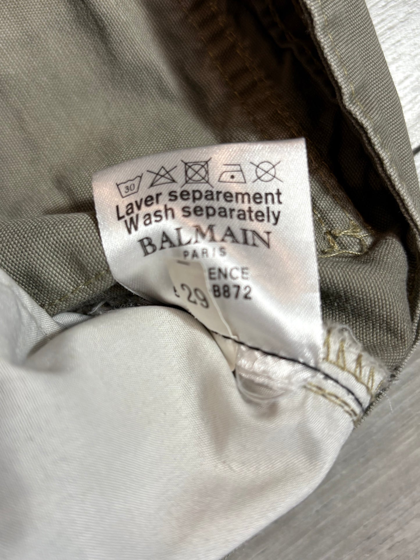 Balmain SS10 Bullet Cargo Zipper Pants