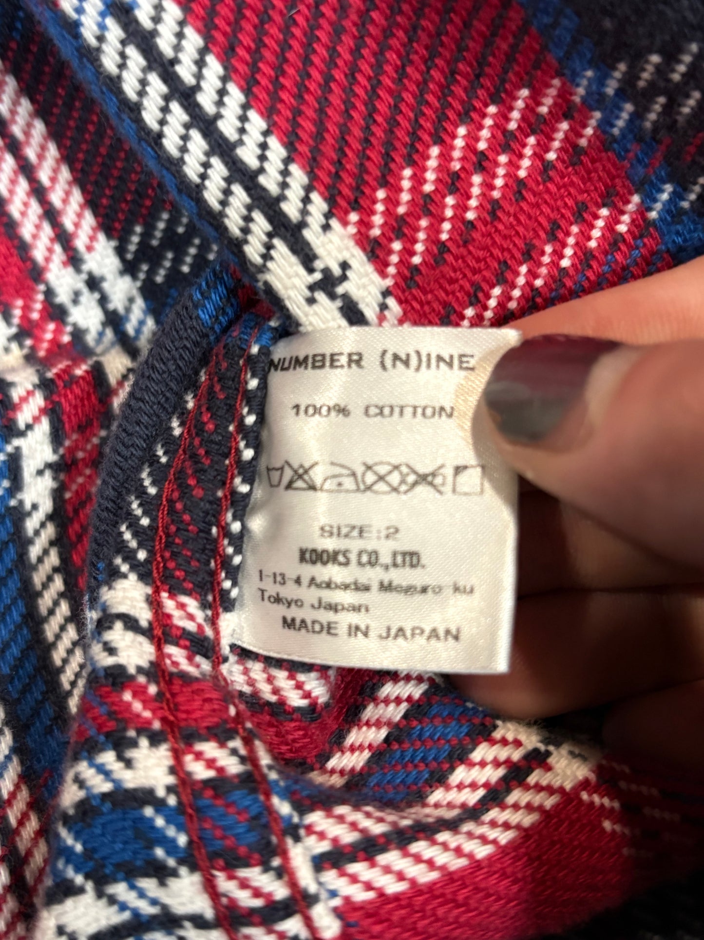 Number (N)ine Hybrid Hooded Flannel