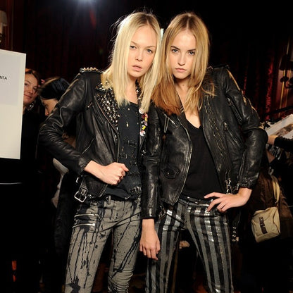 Balmain SS11 Chained Leather Biker Jacket