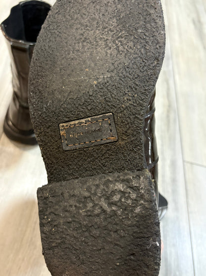 Dior Homme AW08 Patent Leather Green Glitter Boots
