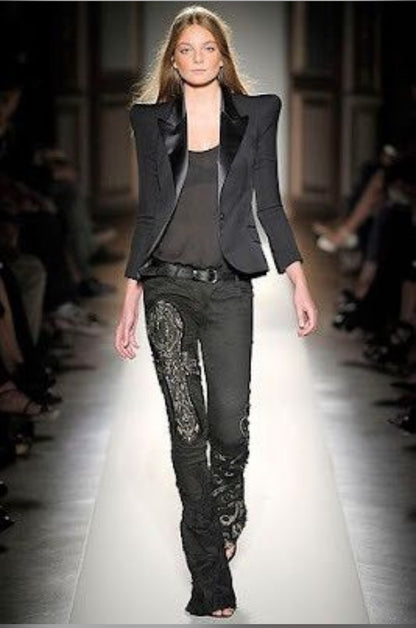 Balmain SS09 Ankh Studded Flares