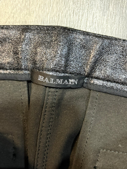 Balmain SS11 Waxed Lambskin Multi-Zip Pants