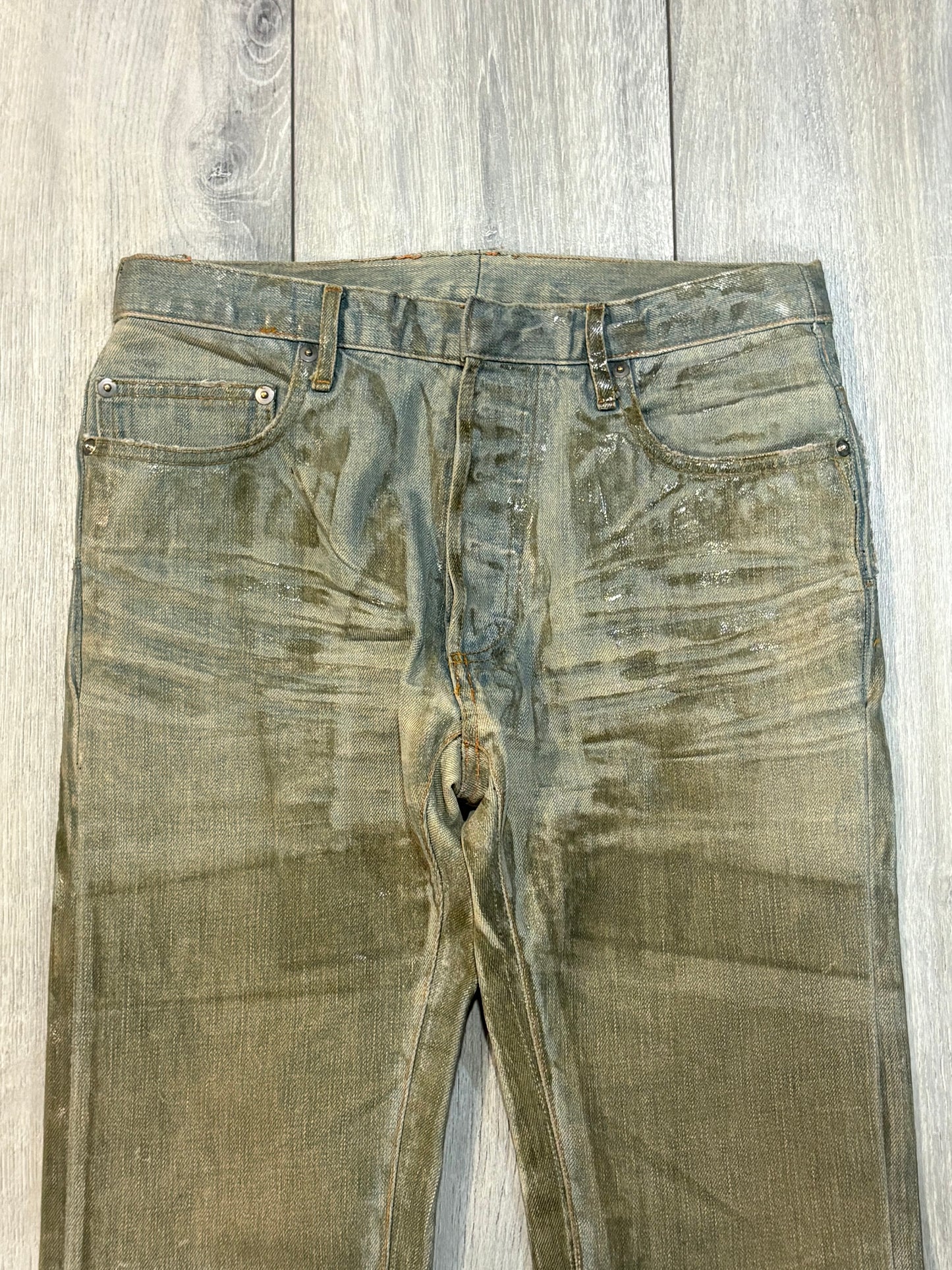 Dior Homme SS04 Waxed Bleu Clair Denim