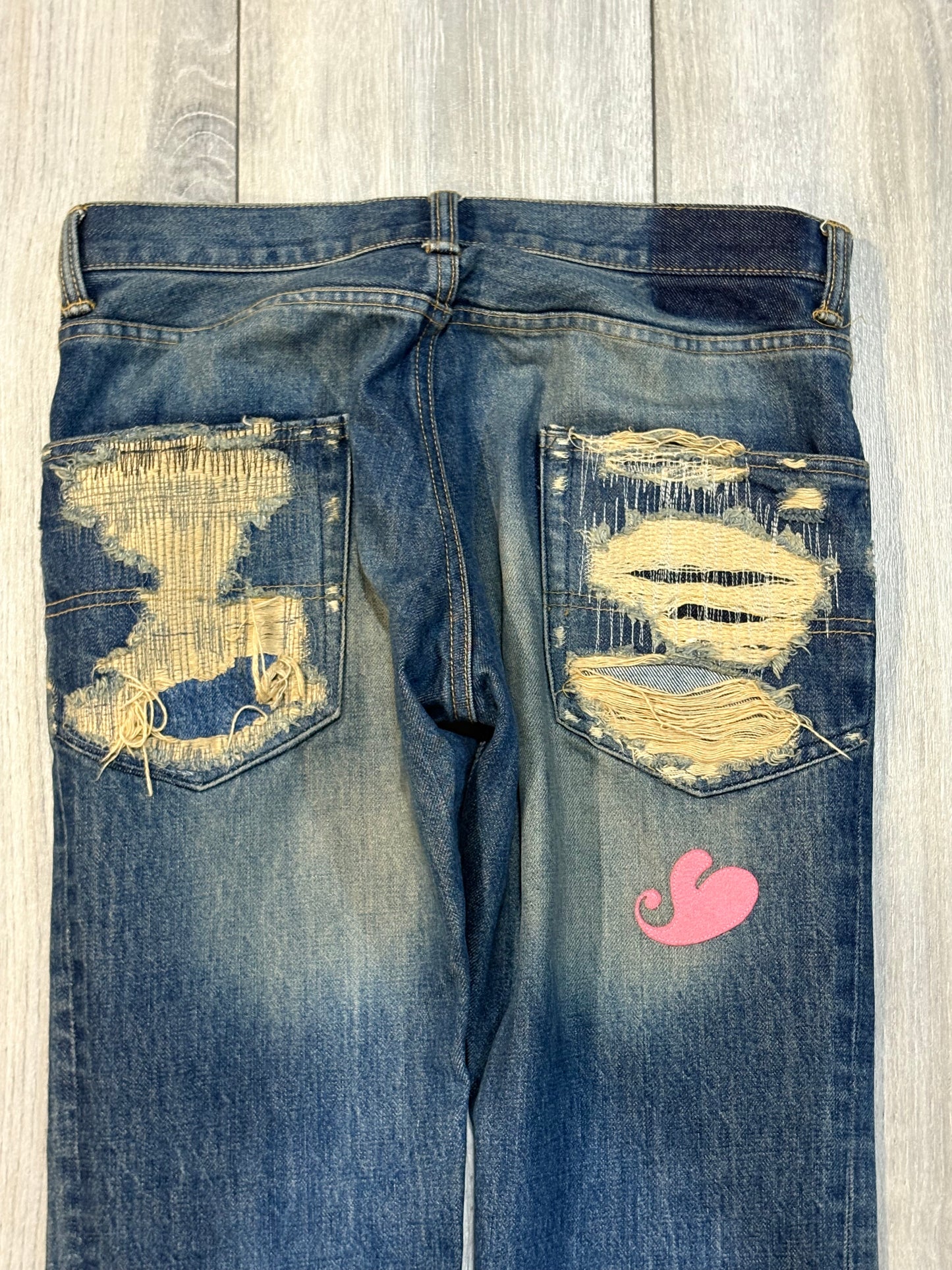 Undercover AW05 Arts & Crafts Heart Boro Denim