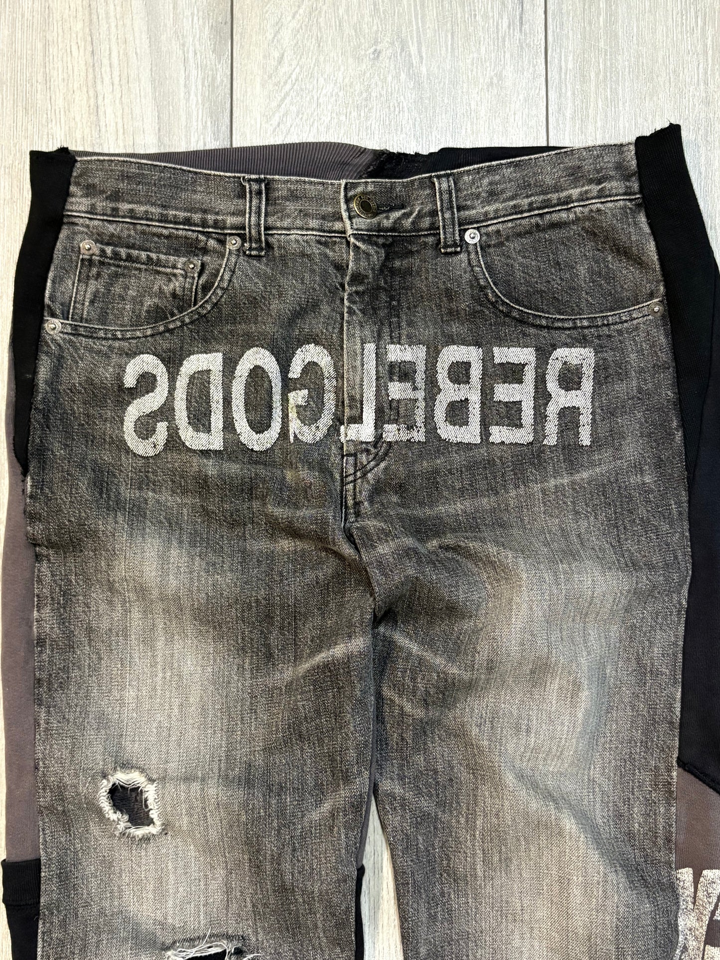 Undercover AW02 Rebelgod hybrid denim