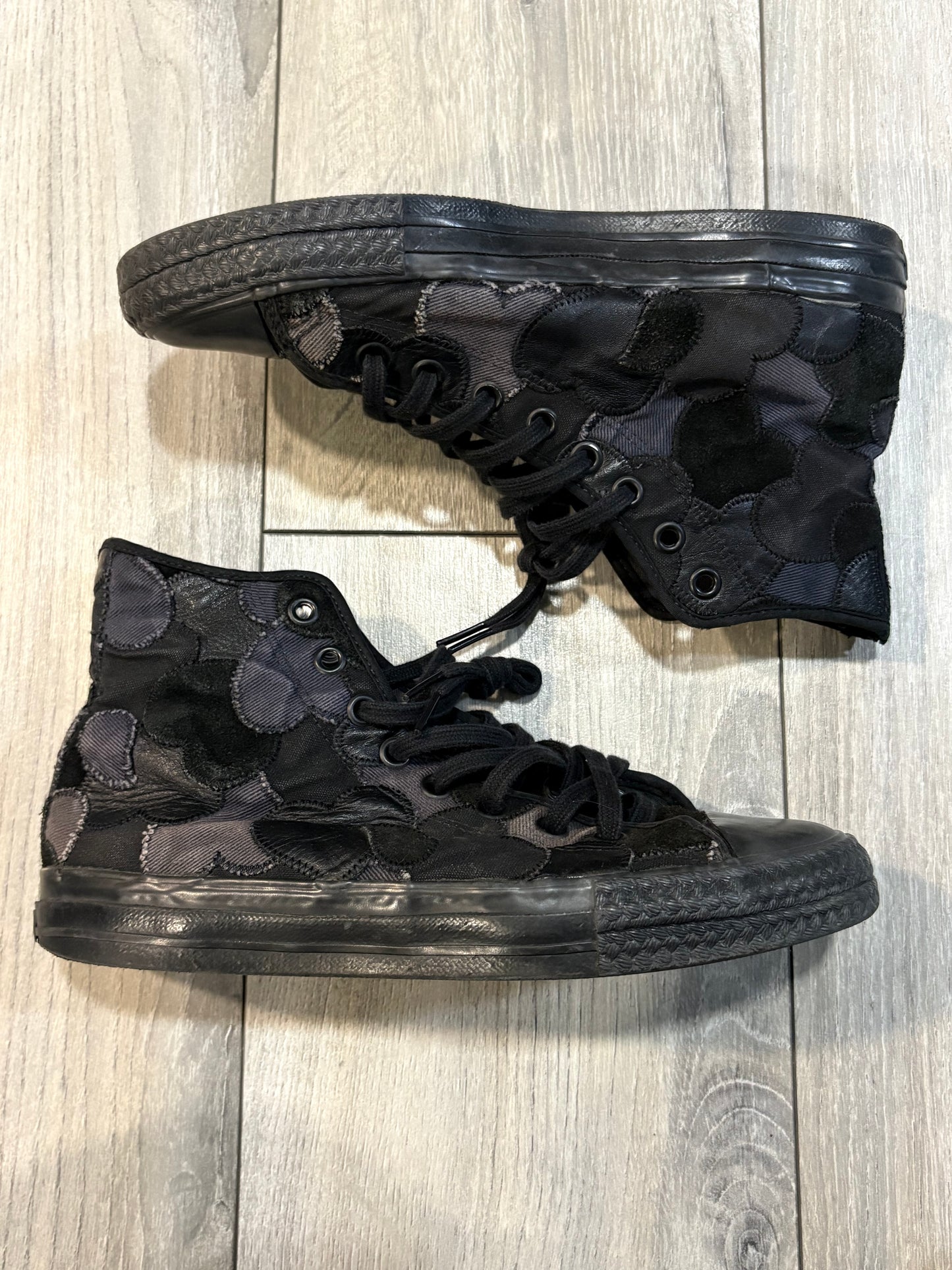 Number (N)ine AW03 Touch Me Im Sick Crying Heart Patchwork Converse