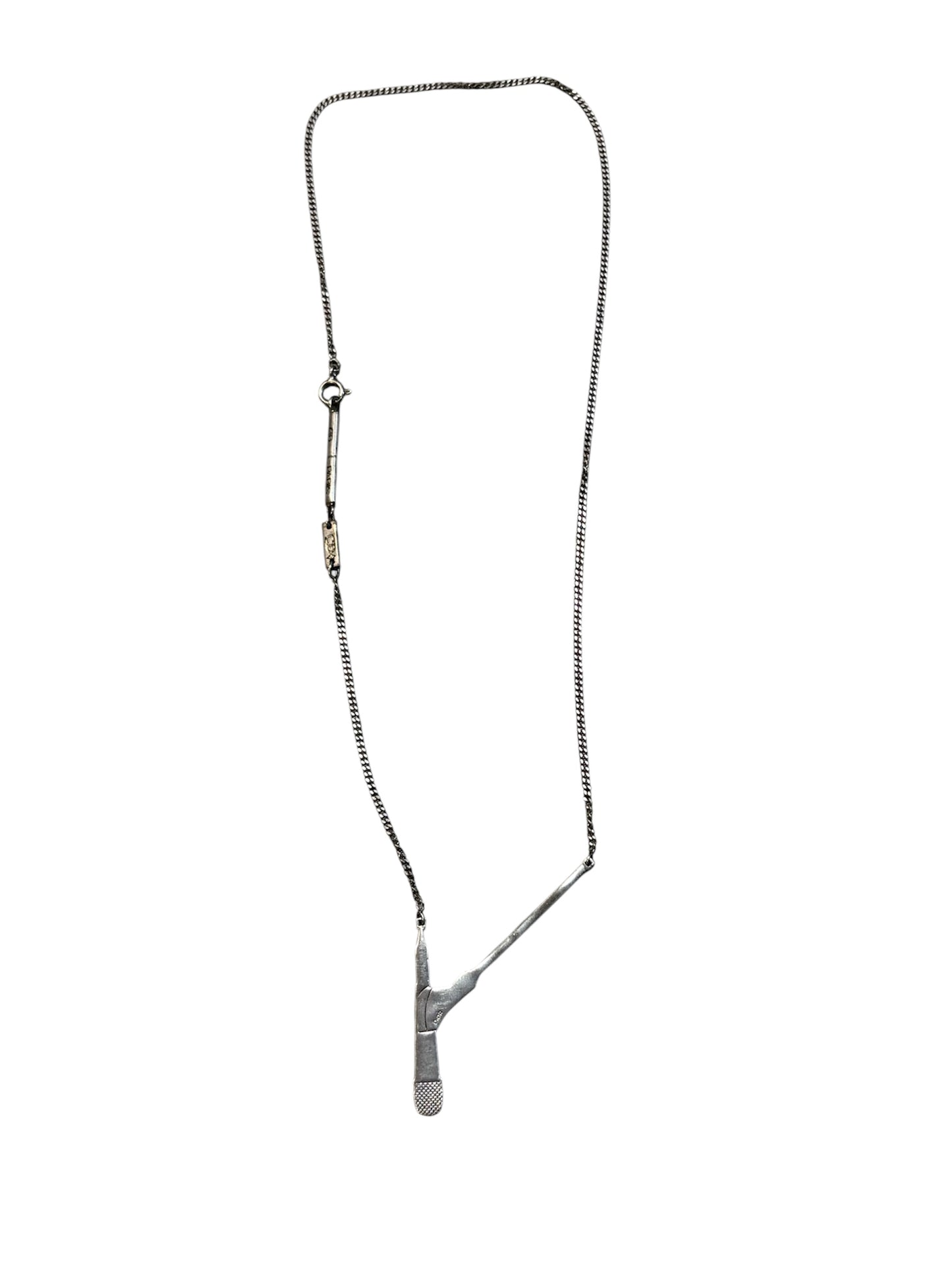 Dior Homme SS05 Microphone Stand .925 Silver Necklace
