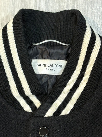 Saint Laurent Paris AW21 Leather Padded Teddy Jacket