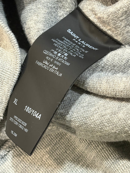 Saint Laurent Paris 2022 Distressed University Hoodie