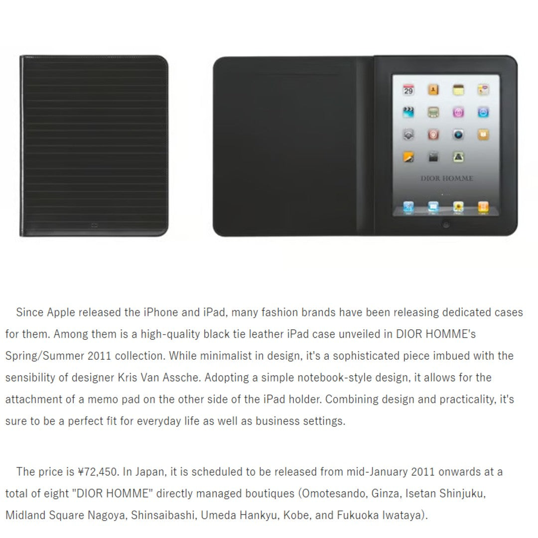 Dior Homme SS11 Leather ipad case