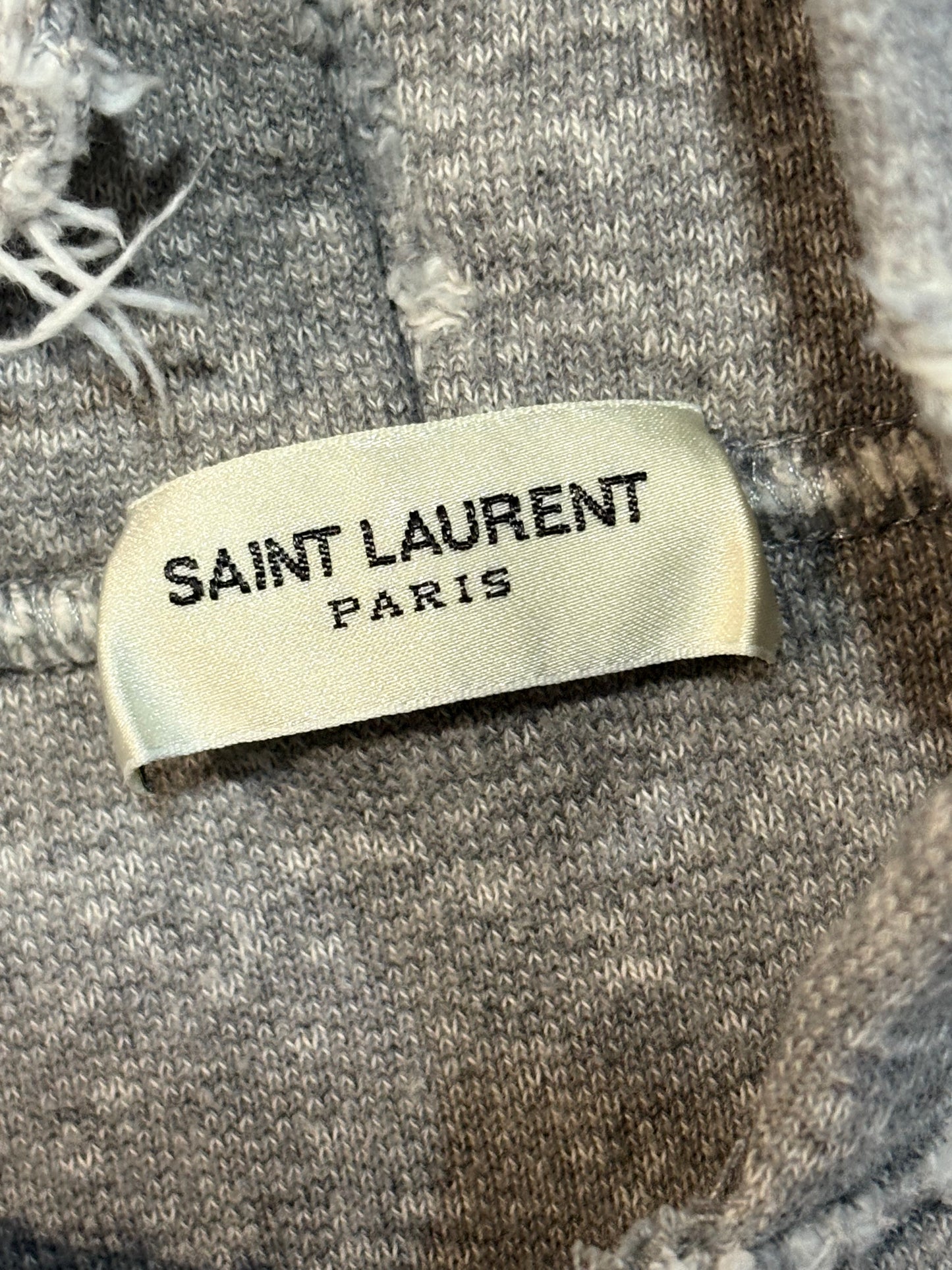 Saint Laurent Paris 2022 Distressed University Hoodie