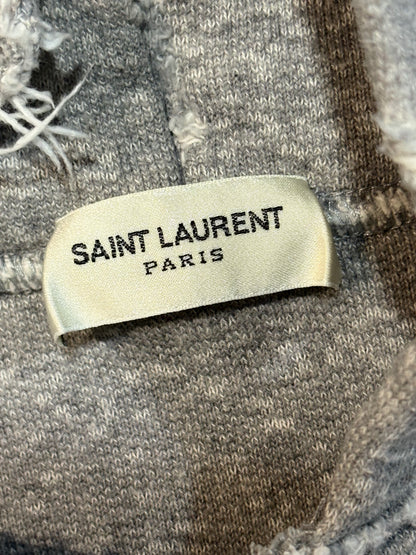 Saint Laurent Paris 2022 Distressed University Hoodie