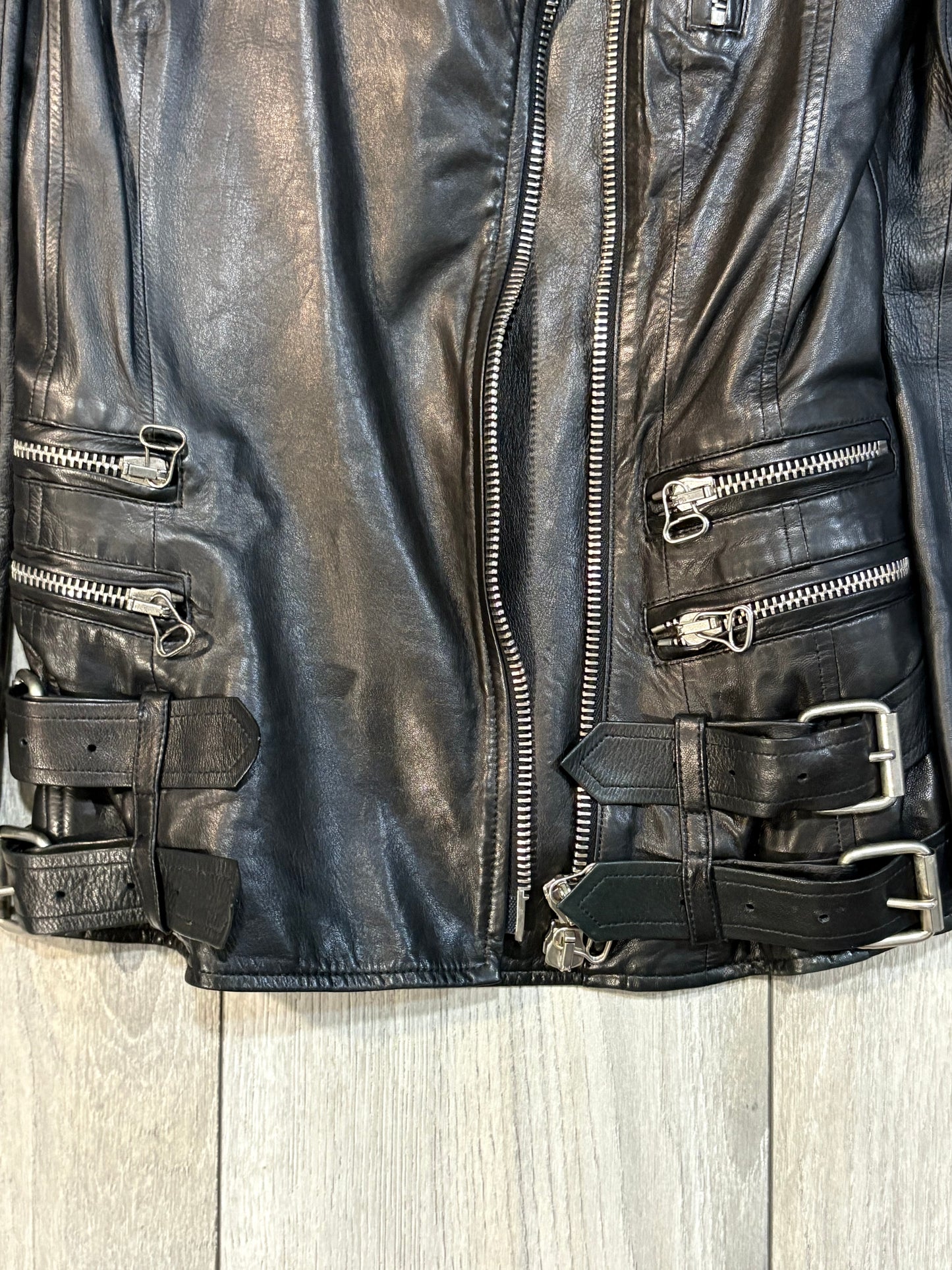 Balmain AW09 Chain Leather Rider Jacket