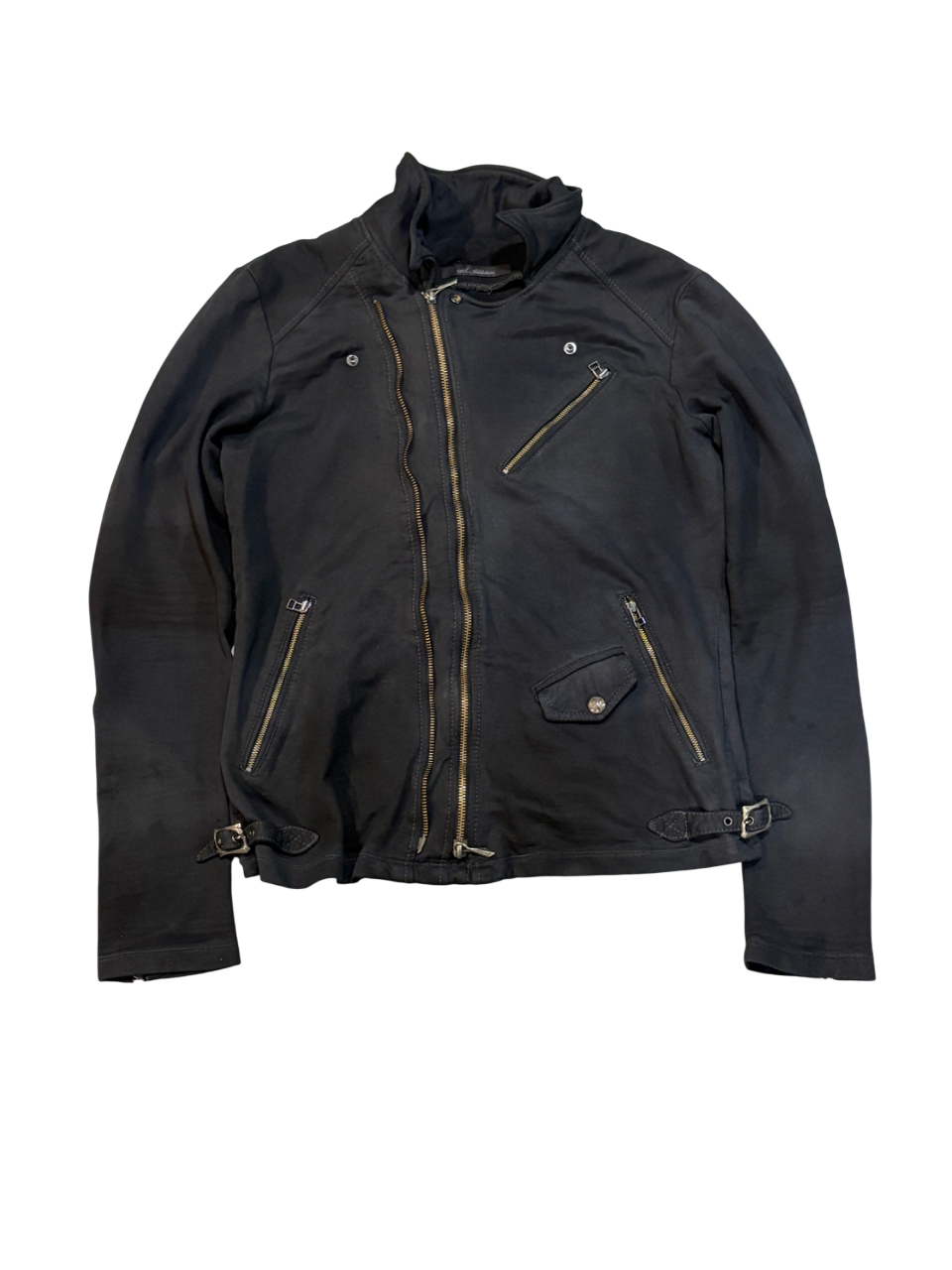 14th Addiction Flared Sleeve Dual Zipper Biker Zip Up