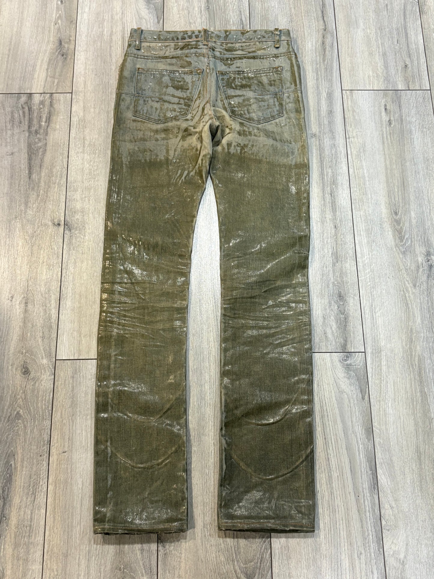 Dior Homme SS04 Waxed Bleu Clair Denim
