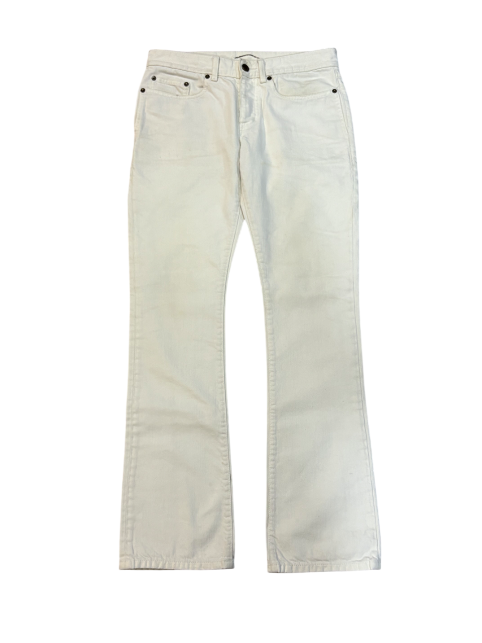 Saint Laurent Paris FW18 White D17 Bootcut Denim