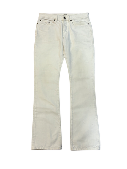 Saint Laurent Paris FW18 White D17 Bootcut Denim