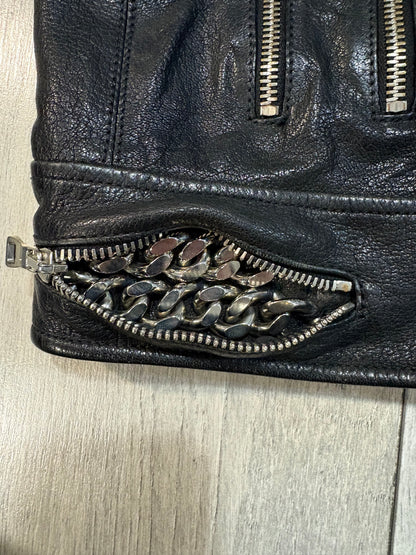Balmain SS11 Chained Leather Biker Jacket