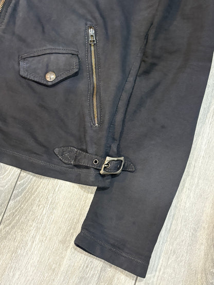 14th Addiction Flared Sleeve Dual Zipper Biker Zip Up