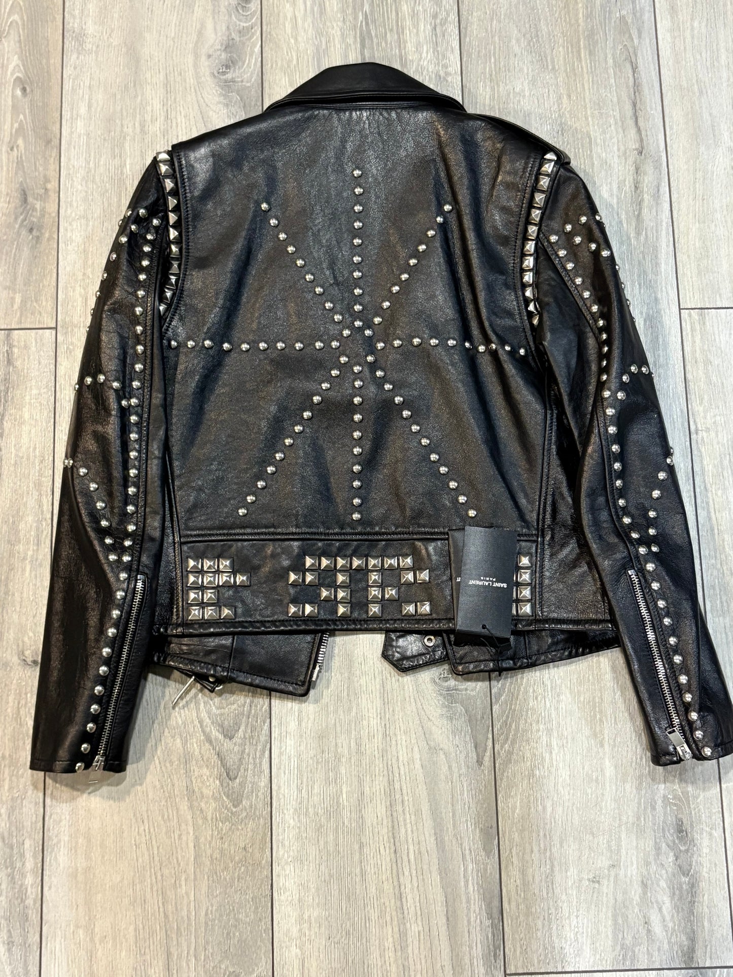 Saint Laurent Pairs AW16 Palladium Studded Leather Jacket
