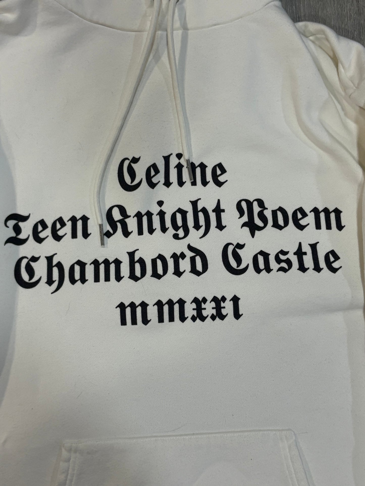 Celine AW21 Teen Knight Poem Hoodie