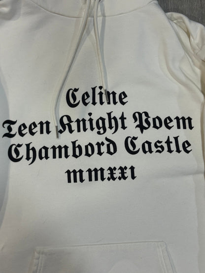 Celine AW21 Teen Knight Poem Hoodie