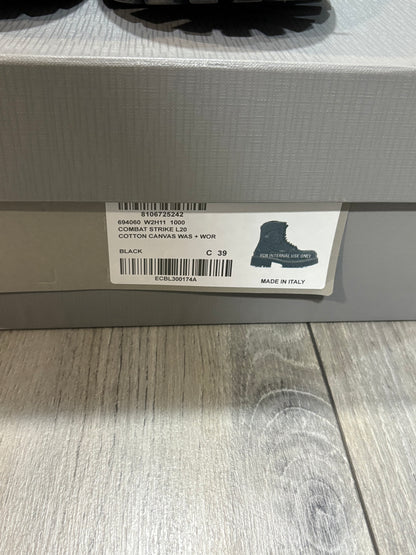 Balenciaga Distressed Canvas Strike Boots