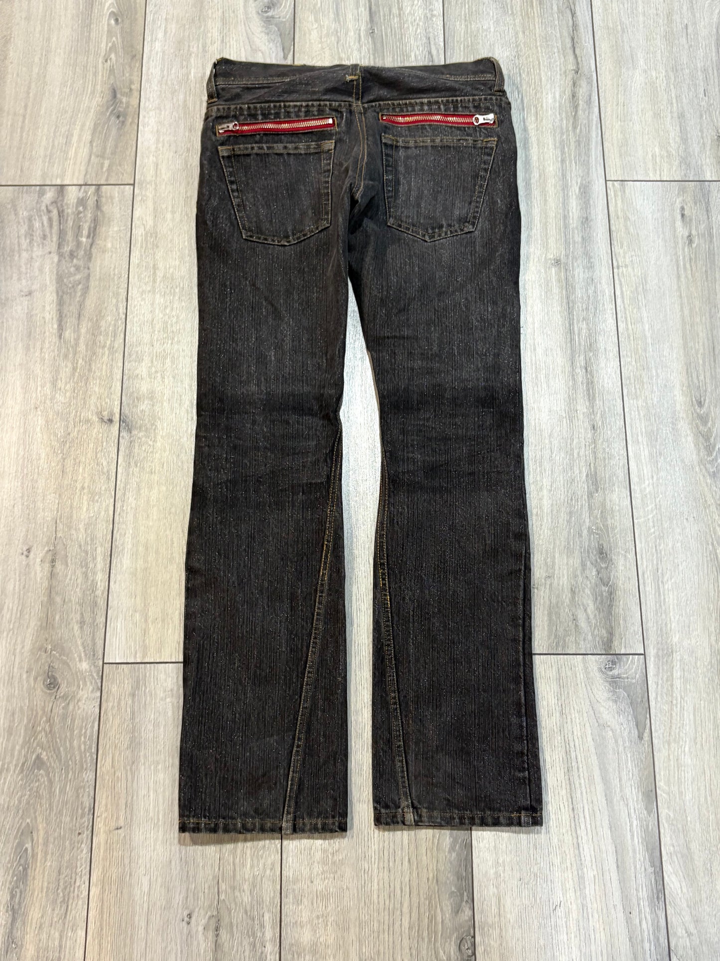 PPFM Red Zipper Glitter Denim