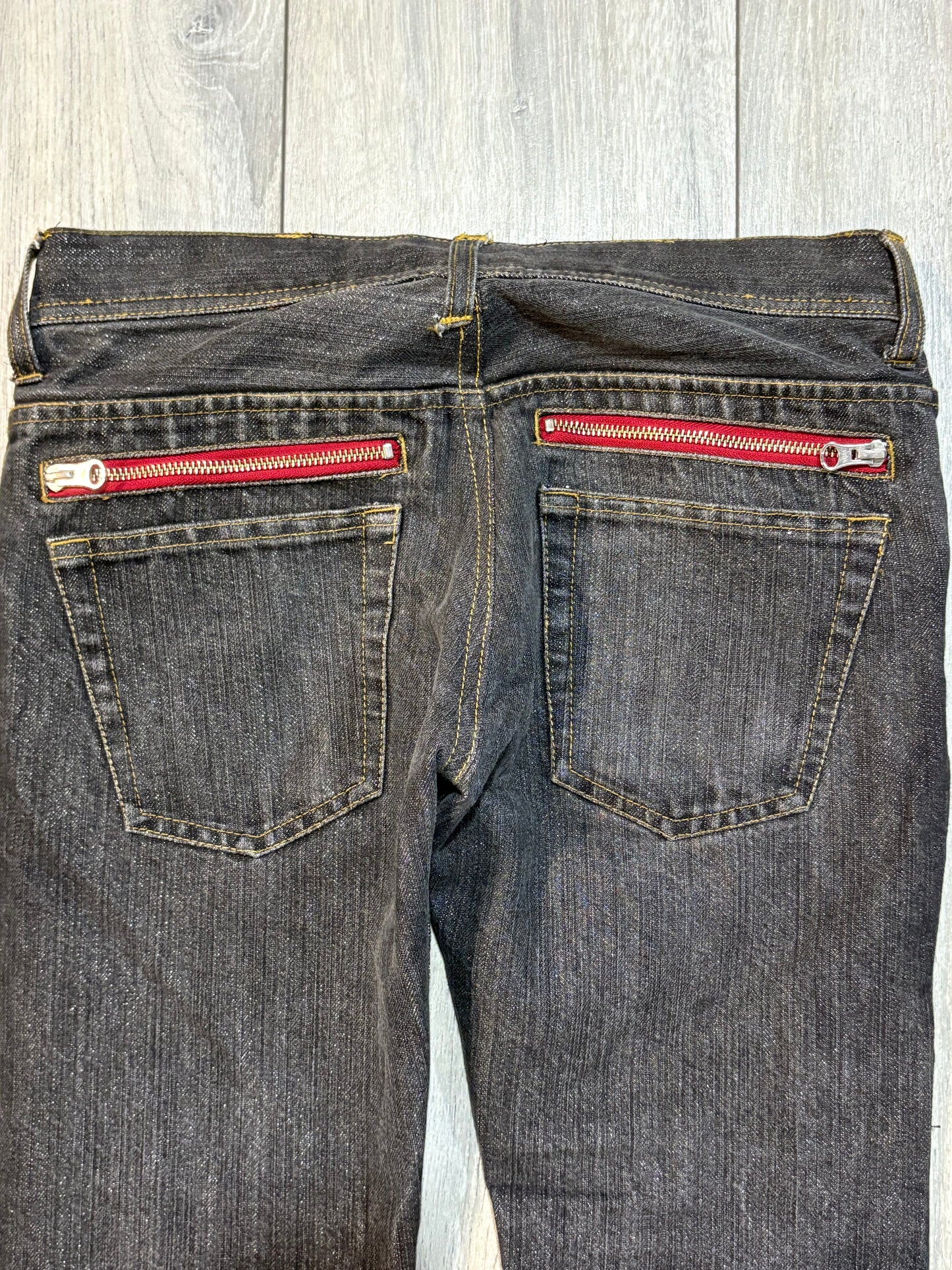 PPFM Red Zipper Glitter Denim