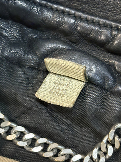 Burberry Brit Loseley Quilted Panel Leather Biker Jacket