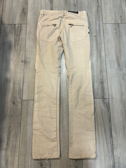 Balmain 2012 1/1 Beige Double Zip Denim