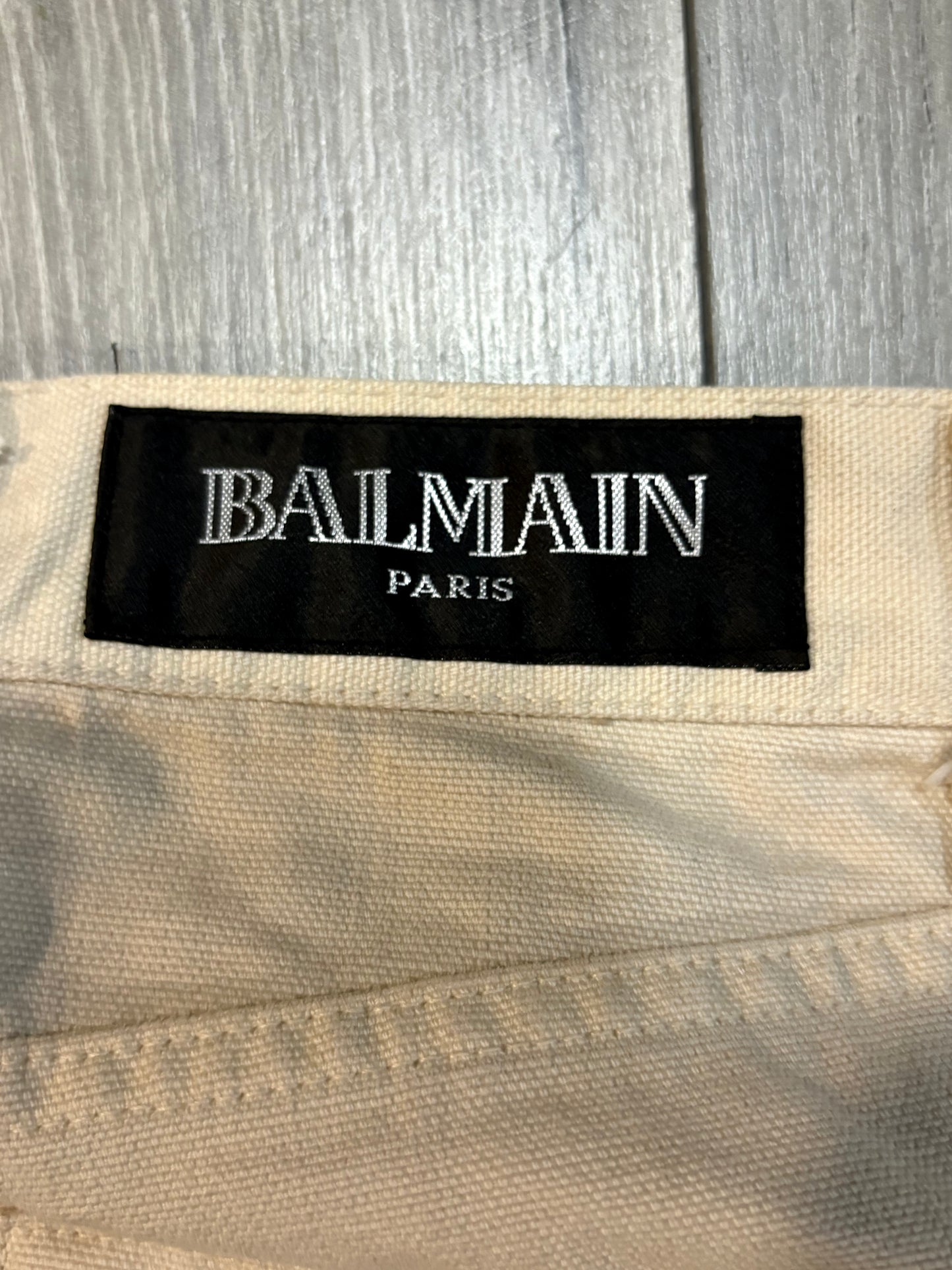 Balmain 2012 1/1 Beige Double Zip Denim