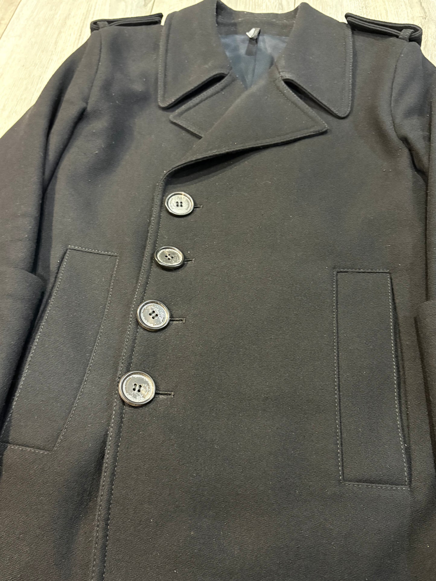 Dior Homme AW07 Asymmetrical Officer Coat