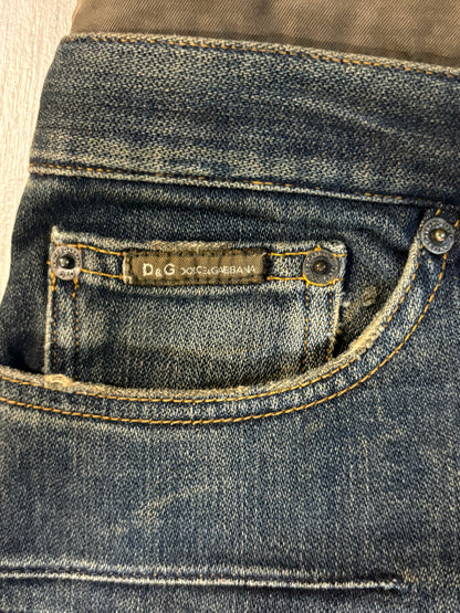 D&G AW03 Double Waisted Asymmetrical Pocket Denim