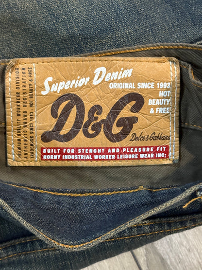 D&G AW03 Double Waisted Asymmetrical Pocket Denim