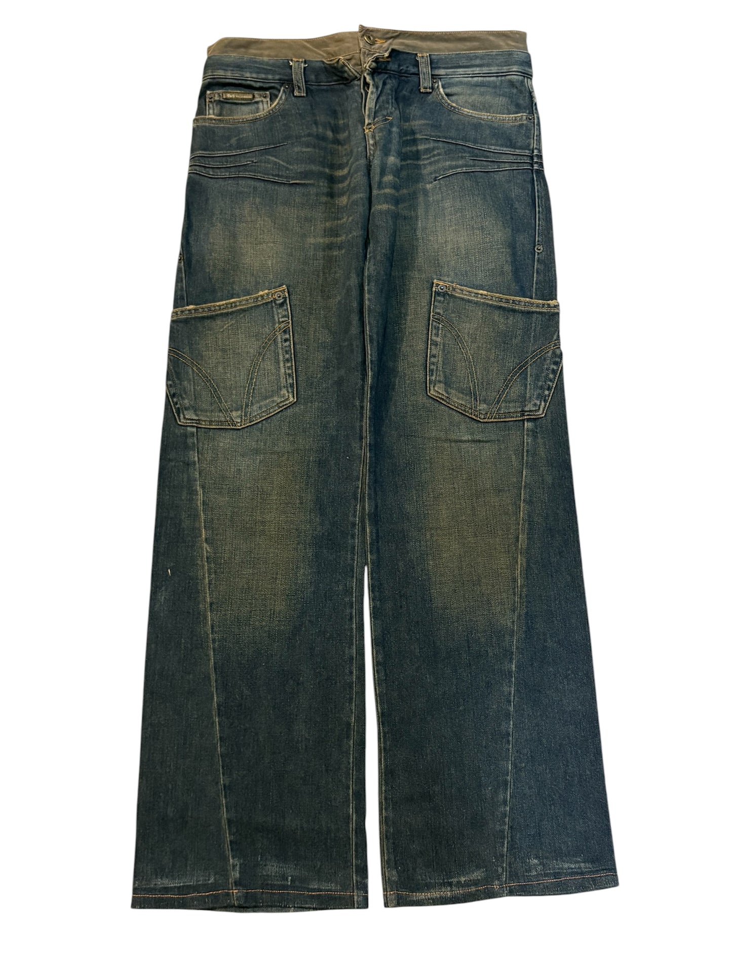 D&G AW03 Double Waisted Asymmetrical Pocket Denim
