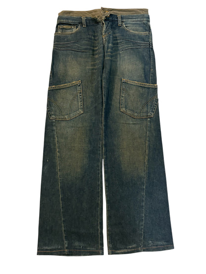 D&G AW03 Double Waisted Asymmetrical Pocket Denim