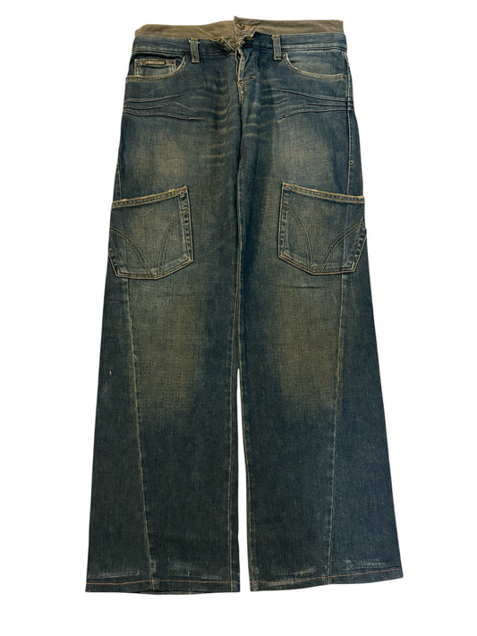 D&G AW03 Double Waisted Asymmetrical Pocket Denim