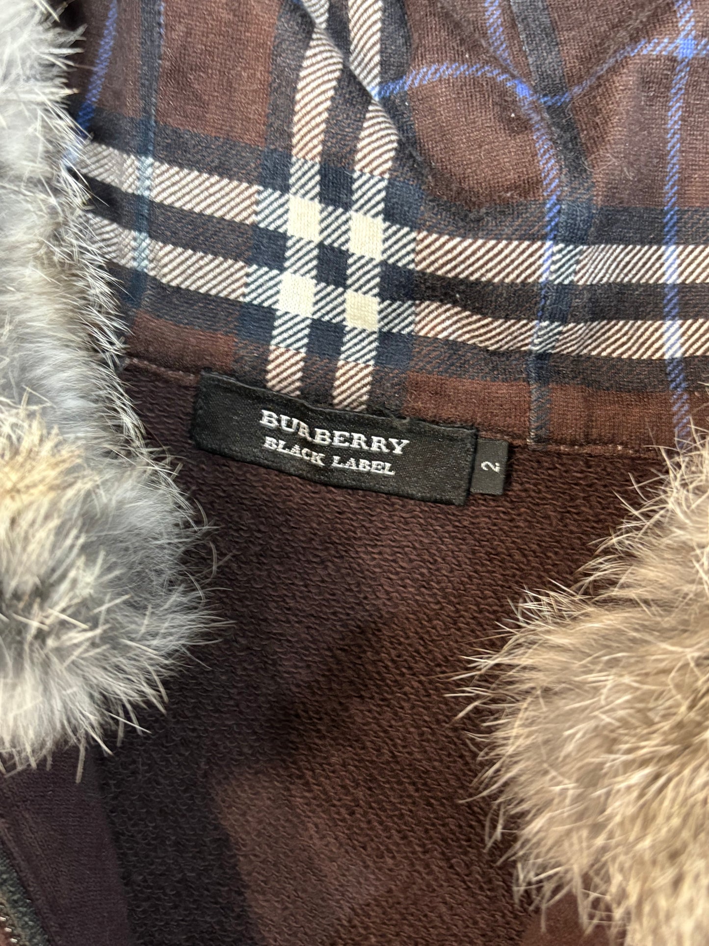 Burberry Rabbit Fur Zip Up