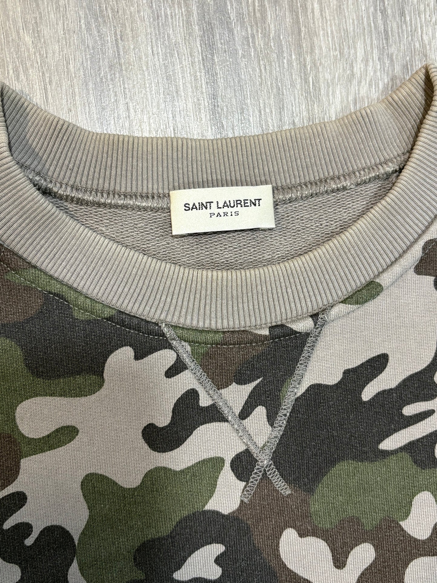 Saint Laurent Paris FW14 Camo Sweater