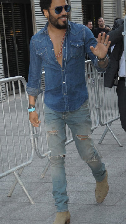 Saint Laurent Paris SS15 Knife Slit D02 Denim