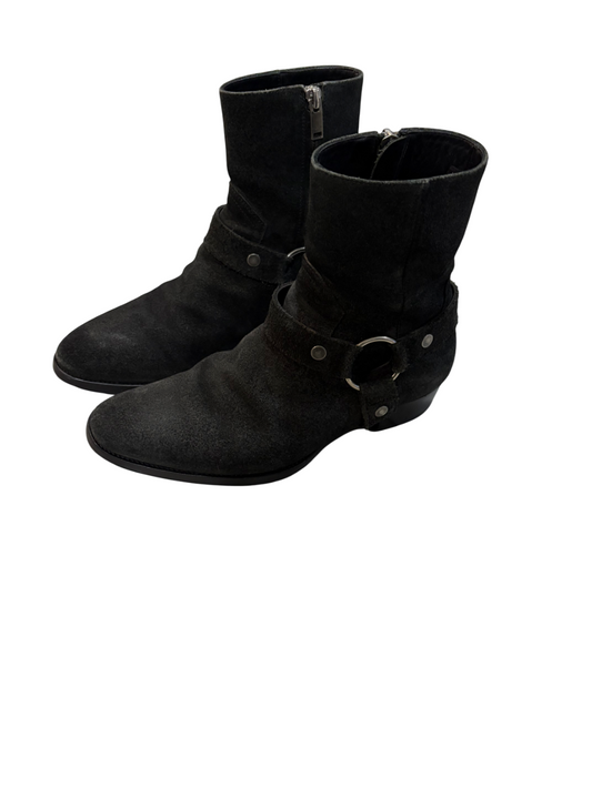 Saint Laurent Paris Canvas Harness Wyatt Boots