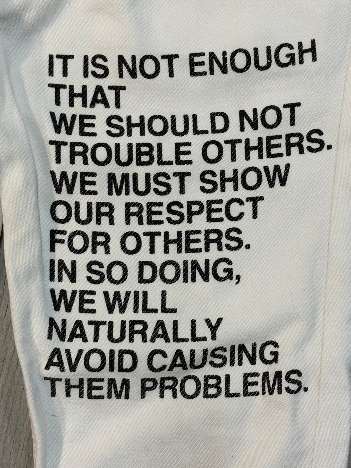Junya Wanabe AD2001 Respect Poem Denkm