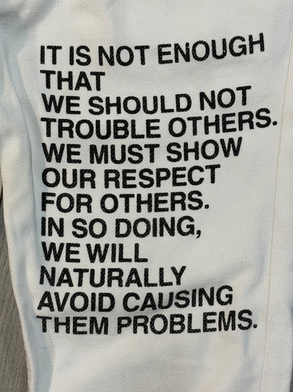 Junya Wanabe AD2001 Respect Poem Denkm