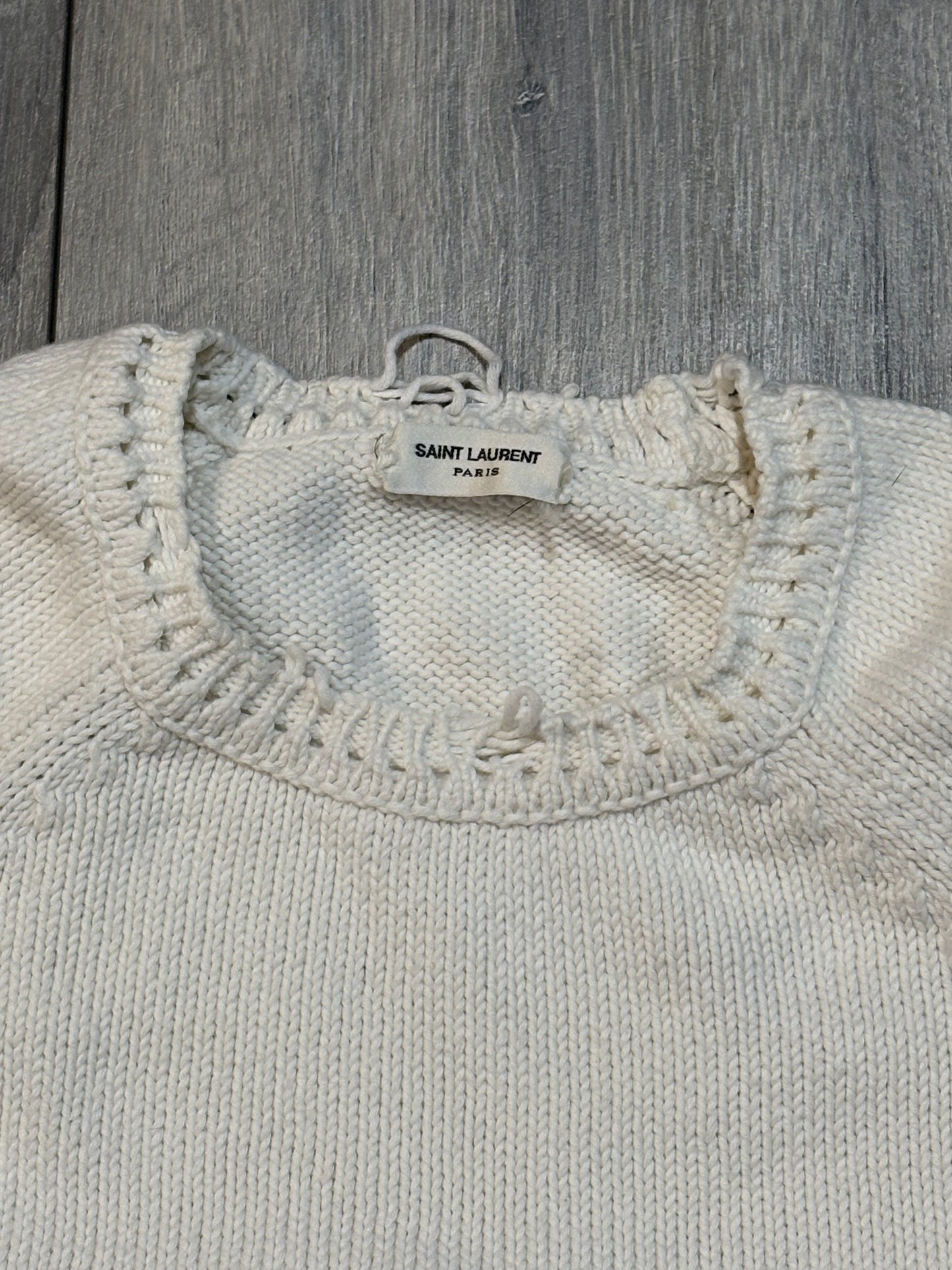 Saint Laurent Paris FW19 Distressed Sweater