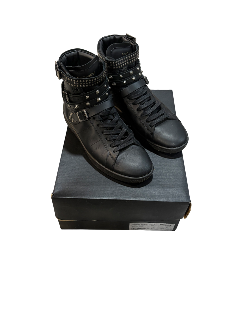 Saint Laurent Paris SS14 Studded Hi Tops