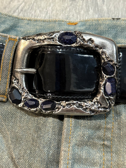 Prada 2009 Crystal Patent Leather Belt