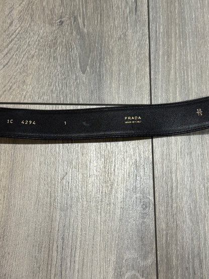 Prada 2009 Crystal Patent Leather Belt