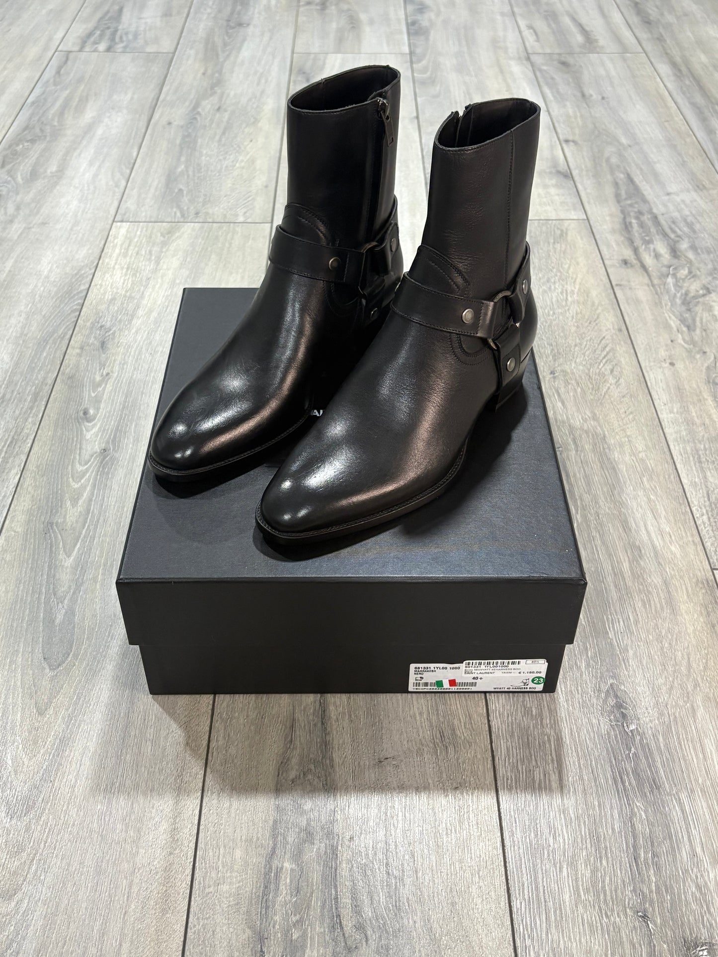 Saint Laurent Paris Leather Wyatt Boots